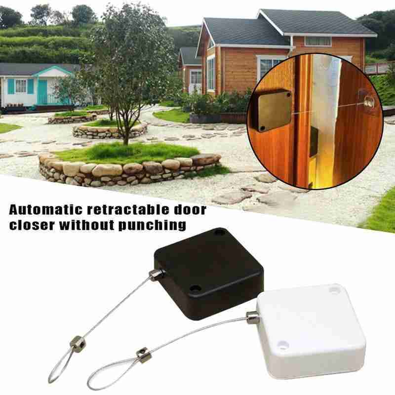 Automatic Door Closer Punch-Free Soft Close Door Closers For Sliding Door Glass Door 500g-1000g Tension Closing Device nyaabs.com