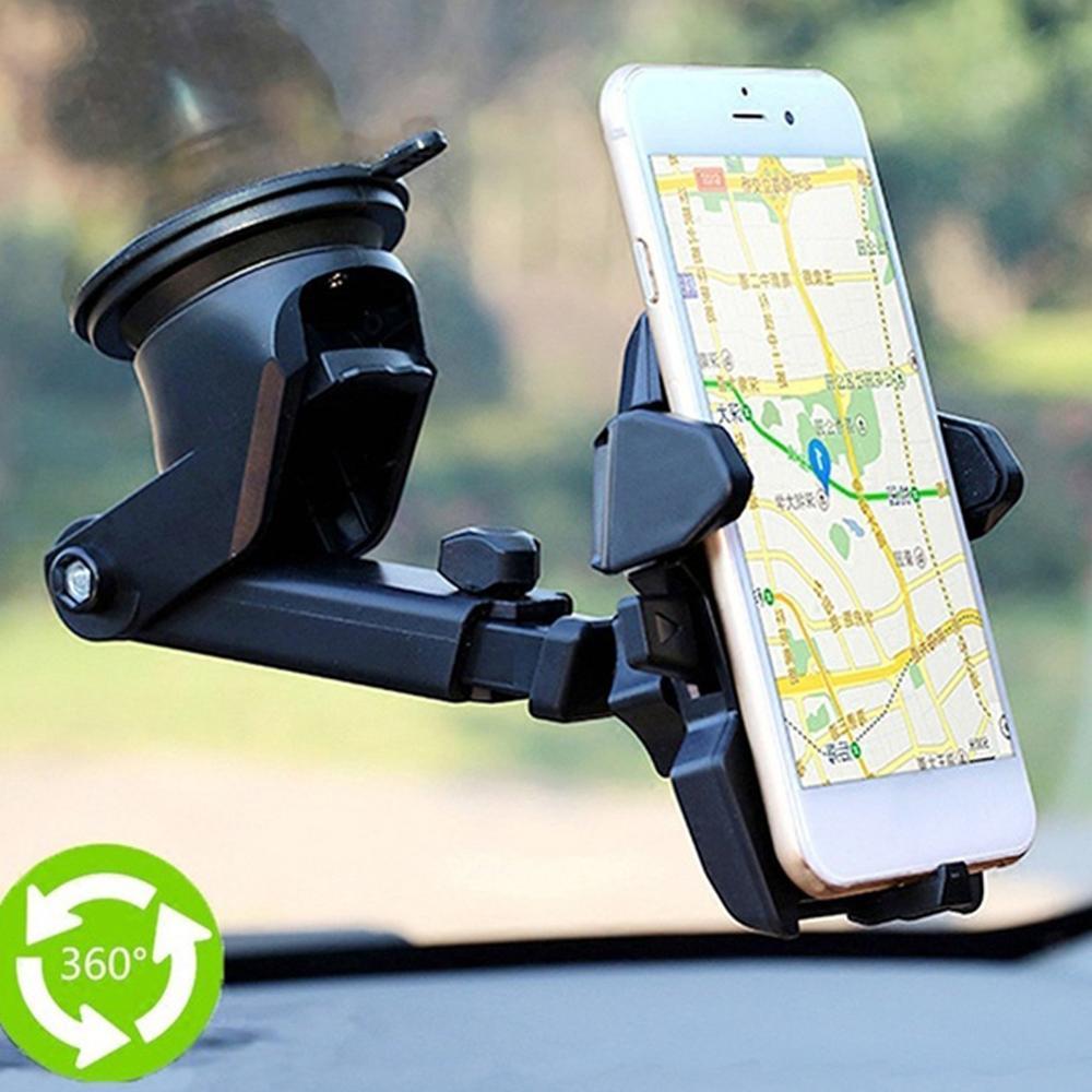 Windshield Car Phone Holder Universal  Car Cellphone Holder Stand Adjustable - Nyaabs