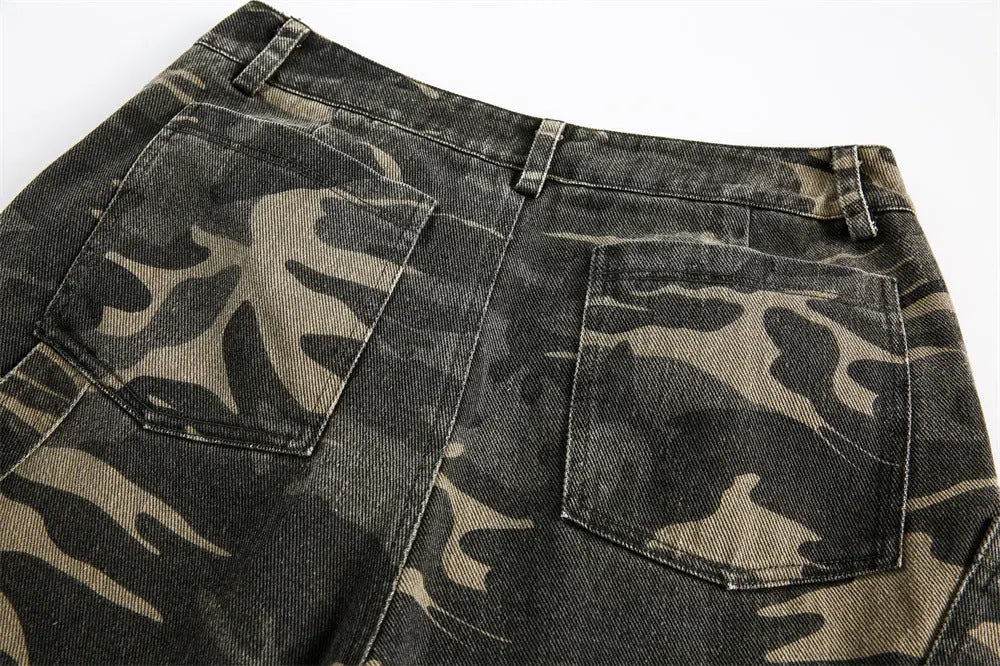 Camouflage Multi-pocket Cropped Pants Men's Outdoor Sports - Nyaabs