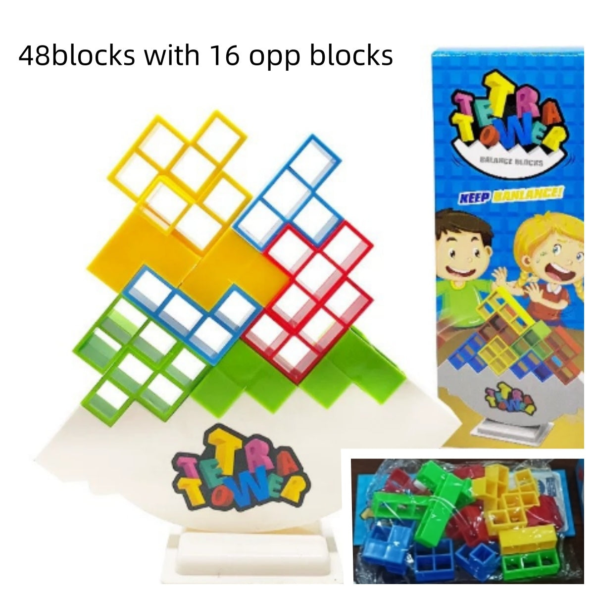 Balance Stacking Board Games Kids Adults Tower Block Toys For Family Parties Travel Games Boys Girls Puzzle Buliding Blocks Toy - Nyaabs