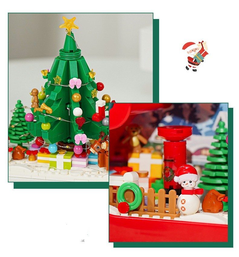 Christma New Style Assembled Building Block Toys Cloud Night Lamp Decorative Mirrors Frame LED Table Lights Creative Desk Bedroom Handmade Birthday Gifts - Nyaabs