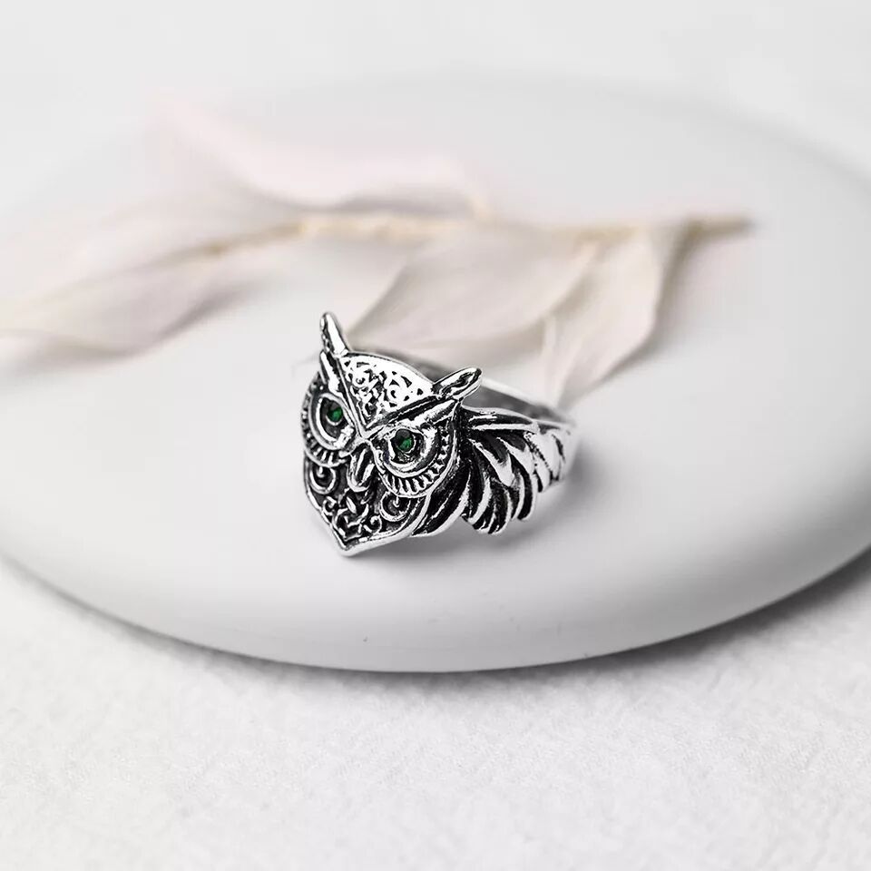 Animal Owl Ring Men And Women Pass - Nyaabs