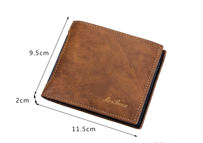 New Men's Wallets Short Leisure Splicing - Nyaabs