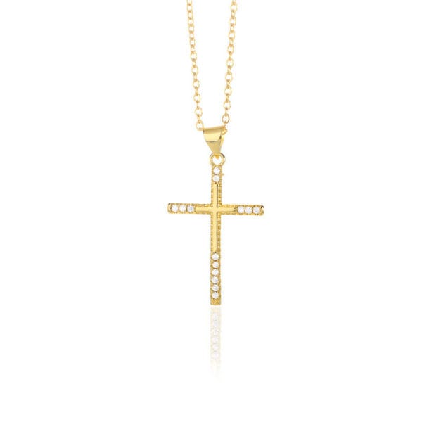 Zircon Cross Necklace For Men And Women - Image 5