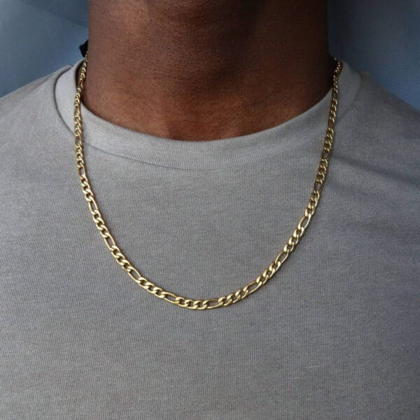 Men's Fashion Simple Gold Silver Chain Necklace - Image 3