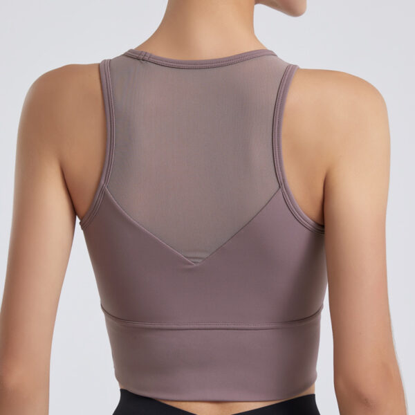 Yoga Wear Women's Sleeveless Hollow Mesh Quick Drying Sports Vest - Image 4