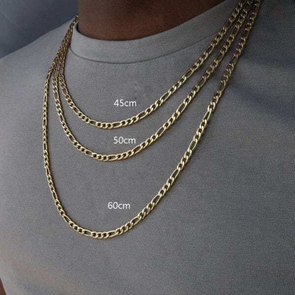 Men's Fashion Simple Gold Silver Chain Necklace - Image 2