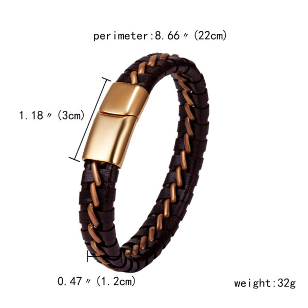 Woven leather bracelets for men - Image 4