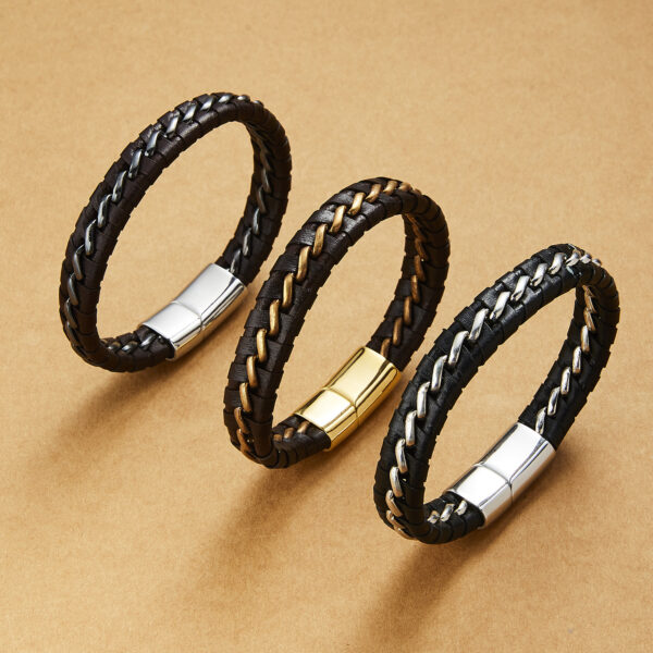 Woven leather bracelets for men - Image 6