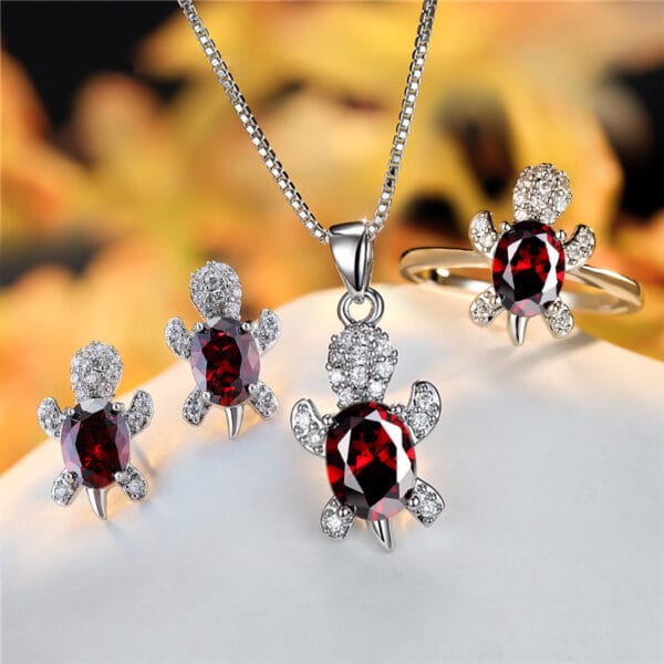 Fashion Oval Zircon Pendant Turtle Shape Necklaces With Rainbow Stone Multicolor Animal Necklace Jewelry For Woman And Children - Image 7